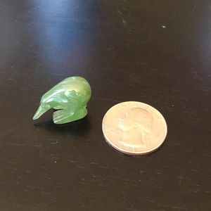 Carved Jade kiwi bird